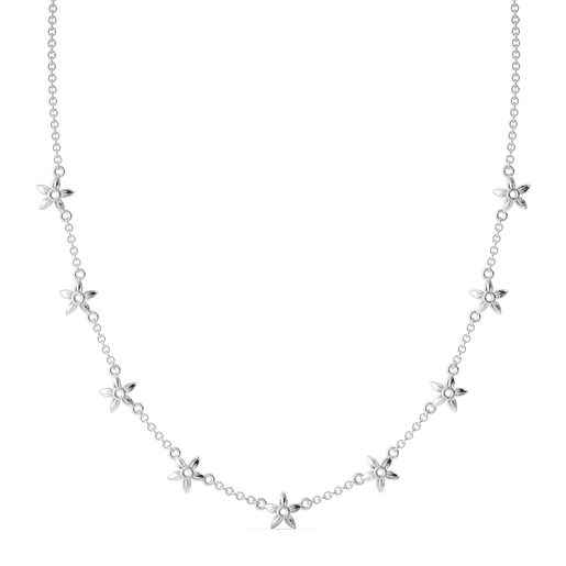 Winter Blooms Silver Necklaces