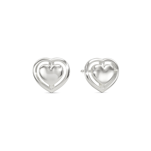 Heart Spark Silver Earrings