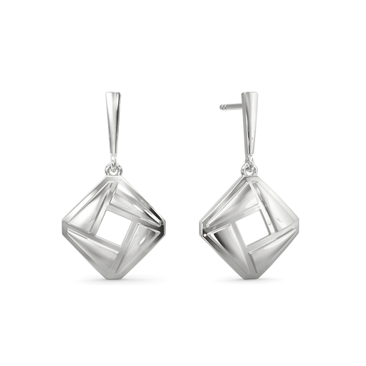 Squared In Silver Earrings
