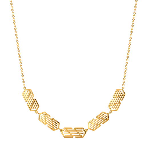 Medley of Stripes Gold Necklaces