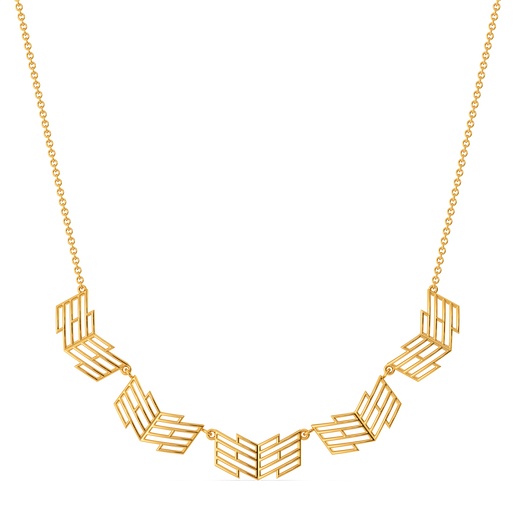 Stripes Play Gold Necklaces