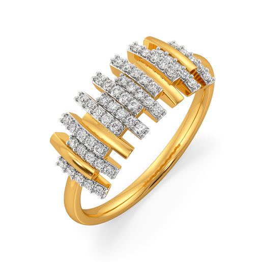 Stripes Coordinated  Diamond Rings