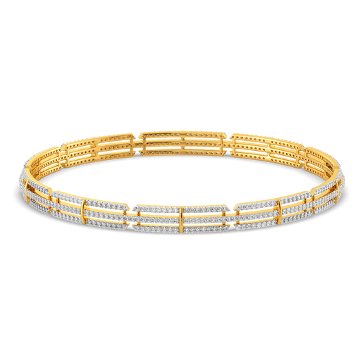 Stripes of Individuality Diamond Bangles