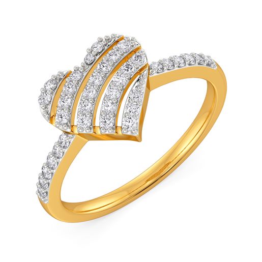 Heart O French Diamond Rings