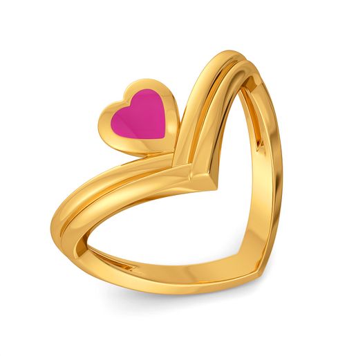 Flirty Fuchsia Gold Rings
