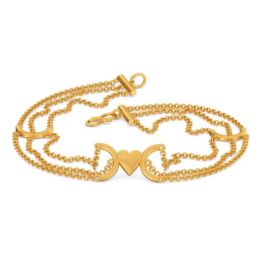 My Valentine Fringe Gold Bracelets