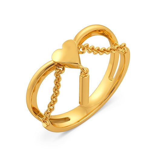 My Valentine Fringe Gold Rings