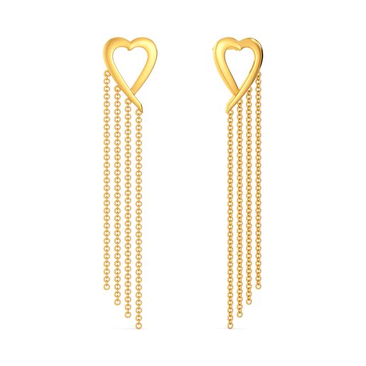 Mad About Fringe Gold Earrings