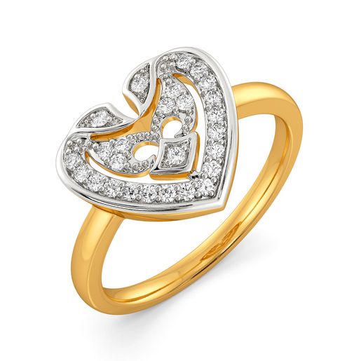 Whimsical Love Diamond Rings