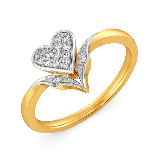 Heart Décor Diamond Rings