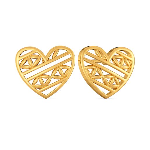 Bouquet Of Hearts Gold Earrings