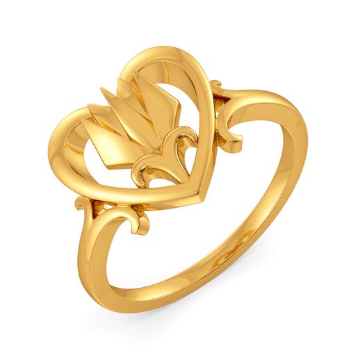 Blooming Hearts Gold Rings