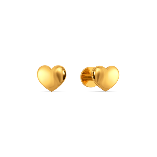Mini Heart Gold Earrings