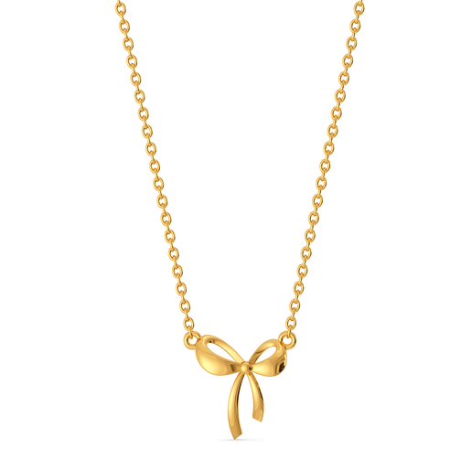 Pretty Bow Gold Necklaces