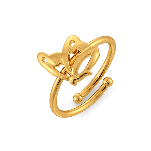 Beauty of a Butterfly  Gold Rings
