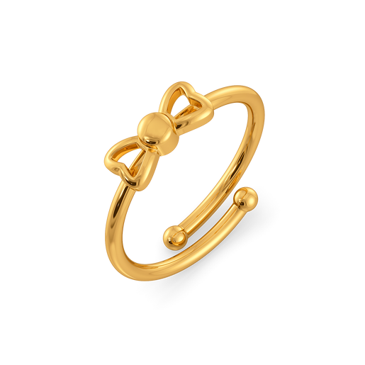 Sweet Bow Gold Rings