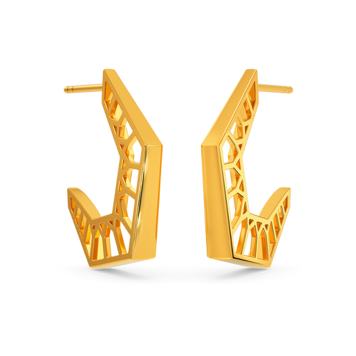 Serpentine Seduction Gold Earrings