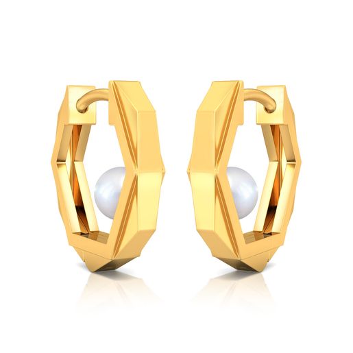 Hexagon Styling Gemstone Earrings