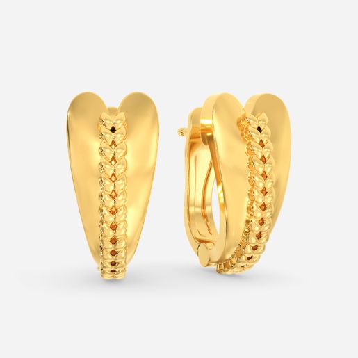 Hearty Knits Gold Earrings