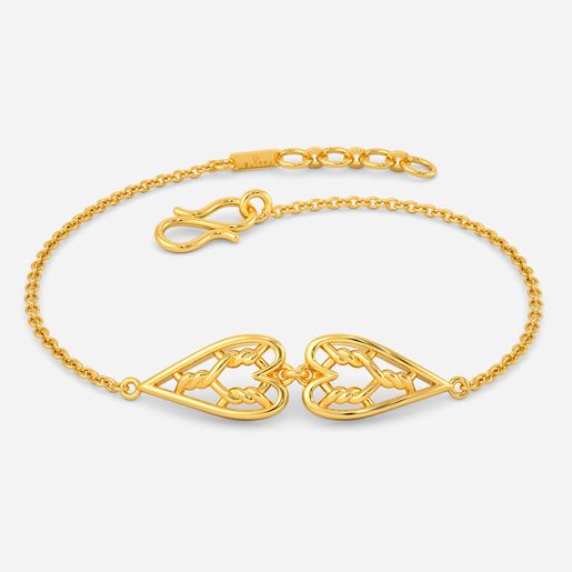 Knit To Heart Gold Bracelets