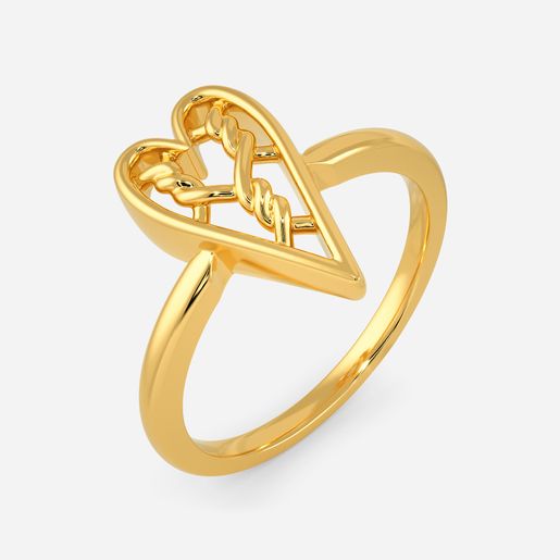 Knit To Heart Gold Rings