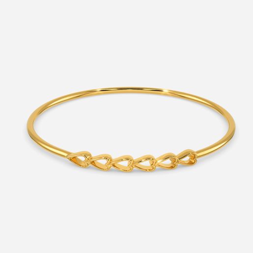 Knit To Heart Gold Bangles