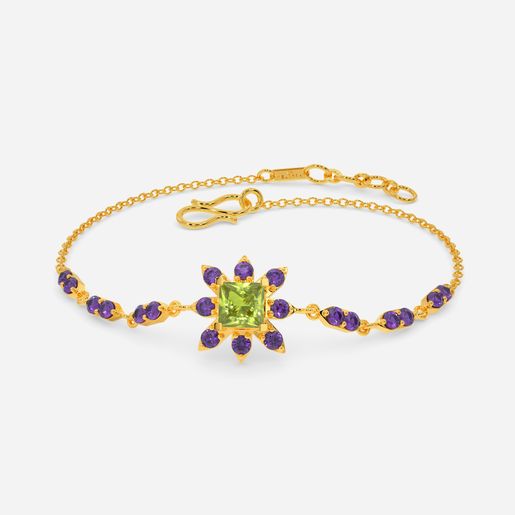 Floral Glitter Gemstone Bracelets