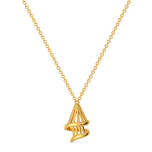 Chasing Hems Gold Necklaces