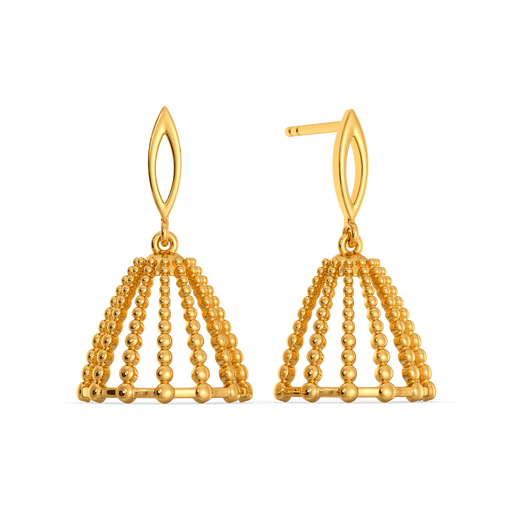 Hem Glam Gold Earrings