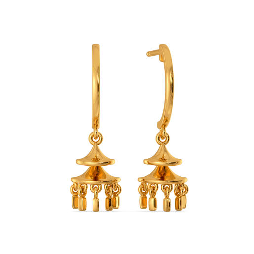 Hem Kissed Gold Earrings