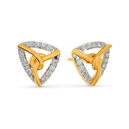 Knot Junction Diamond Earrings