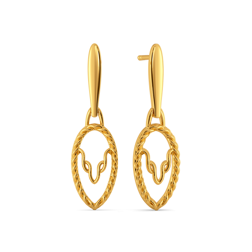 Knit Whirl Gold Earrings