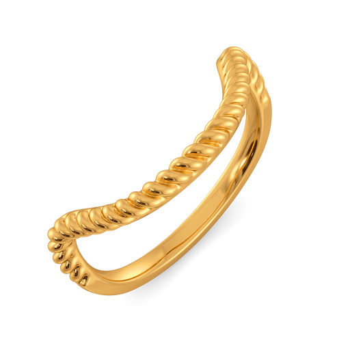 Knit Whirl Gold Rings