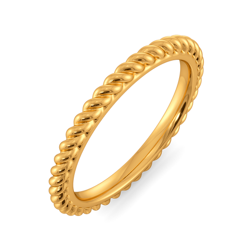 Knit Whirl Gold Rings