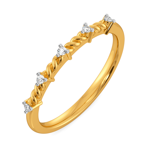 Knit Weave  Diamond Rings