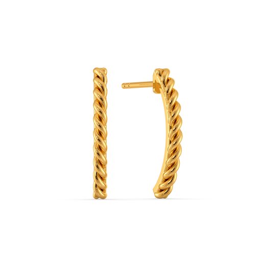 Cozy Weave  Gold Earrings