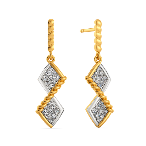Woven Harmony Diamond Earrings