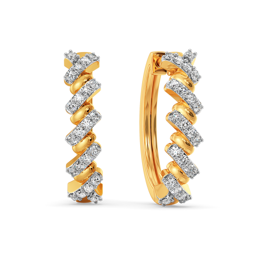 Knitted Twist Diamond Earrings