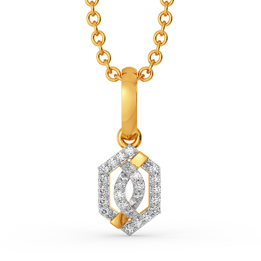Looped Grace  Diamond Pendants