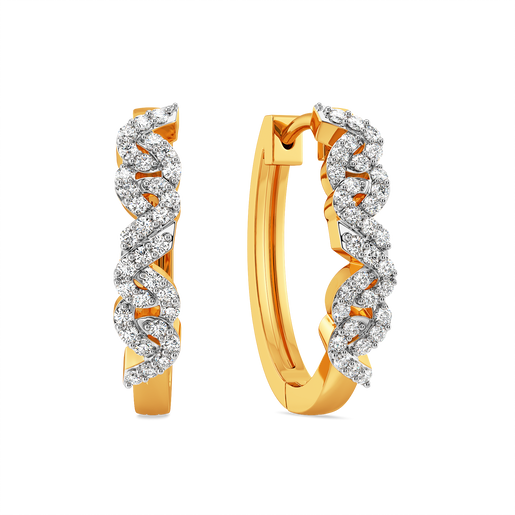 Twist and Texture Diamond Earrings