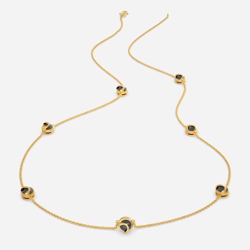 Poetic Black Gemstone Necklaces