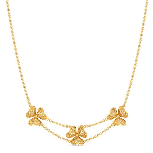 Lacy Blooms Gold Necklaces