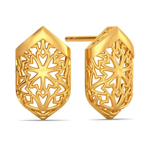 Bend A Lace Gold Earrings