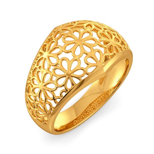 Slice of Lace Gold Rings