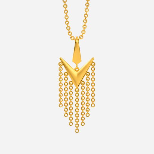 Fringe Away Gold Pendants