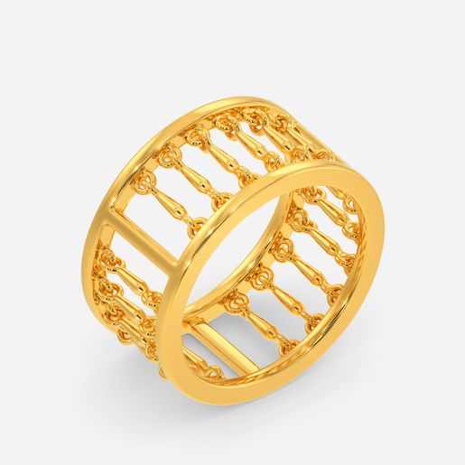 Dramatically Fringed Gold Rings