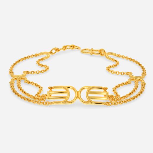 Bead Fringe Gold Bracelets