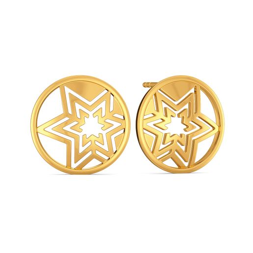 Logo Luck Gold Earrings