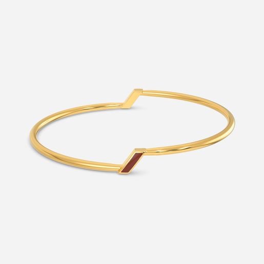 Lady in Leather Gold Bangles