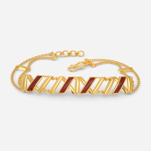 Vibe O Leather Gold Bracelets